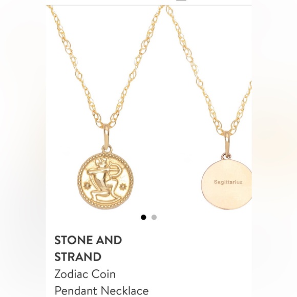 Stone & Strand zodiac Coin Pendant Necklace NWOT - Picture 1 of 9